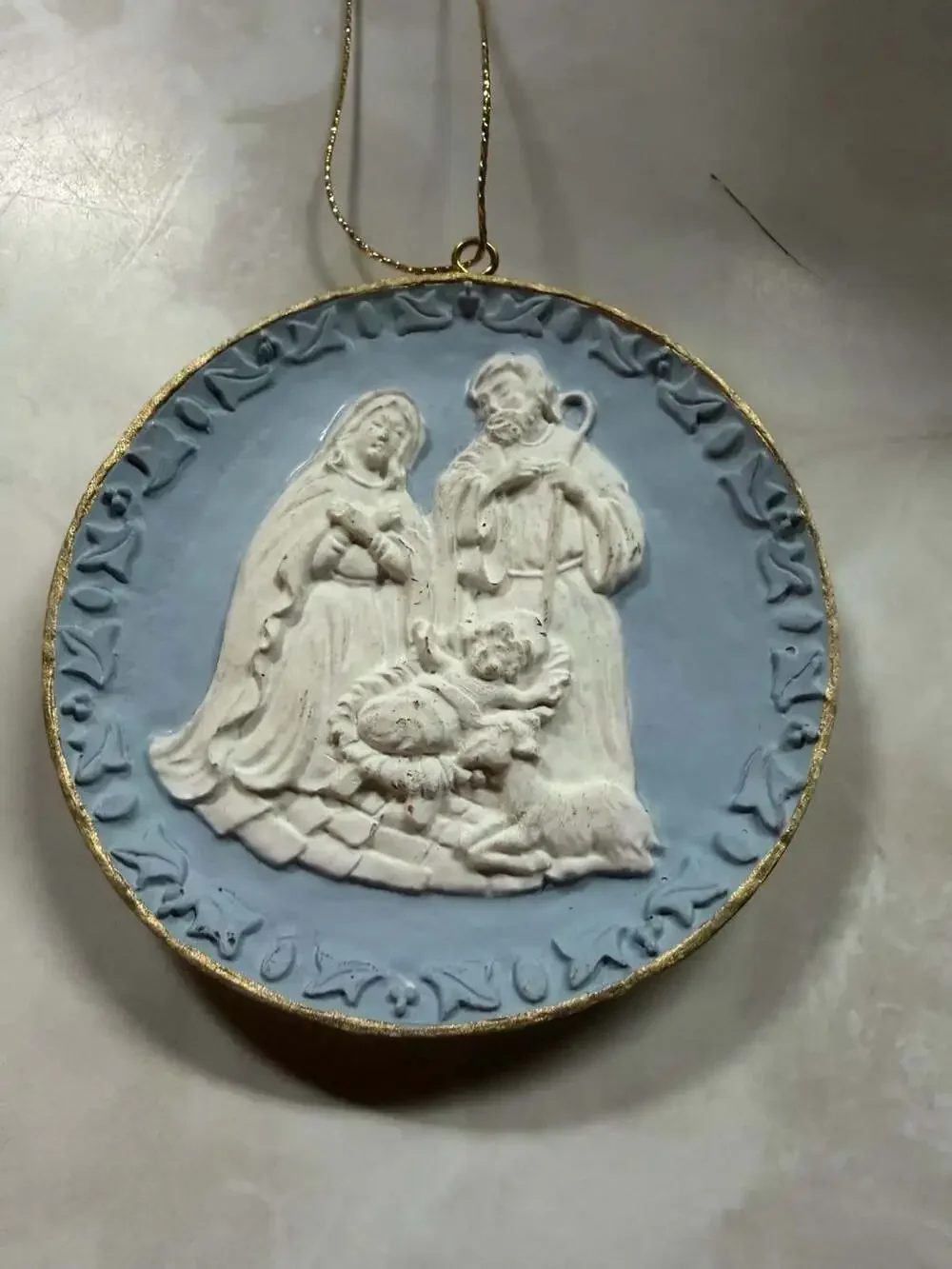 Hand Crafted Ornament - Joseph & Mary with Baby Jesus Holiday 2.75
